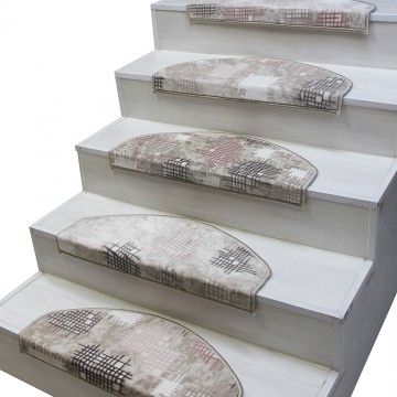 Baskılı ve Desenli Alınlıklı Basamak Paspası